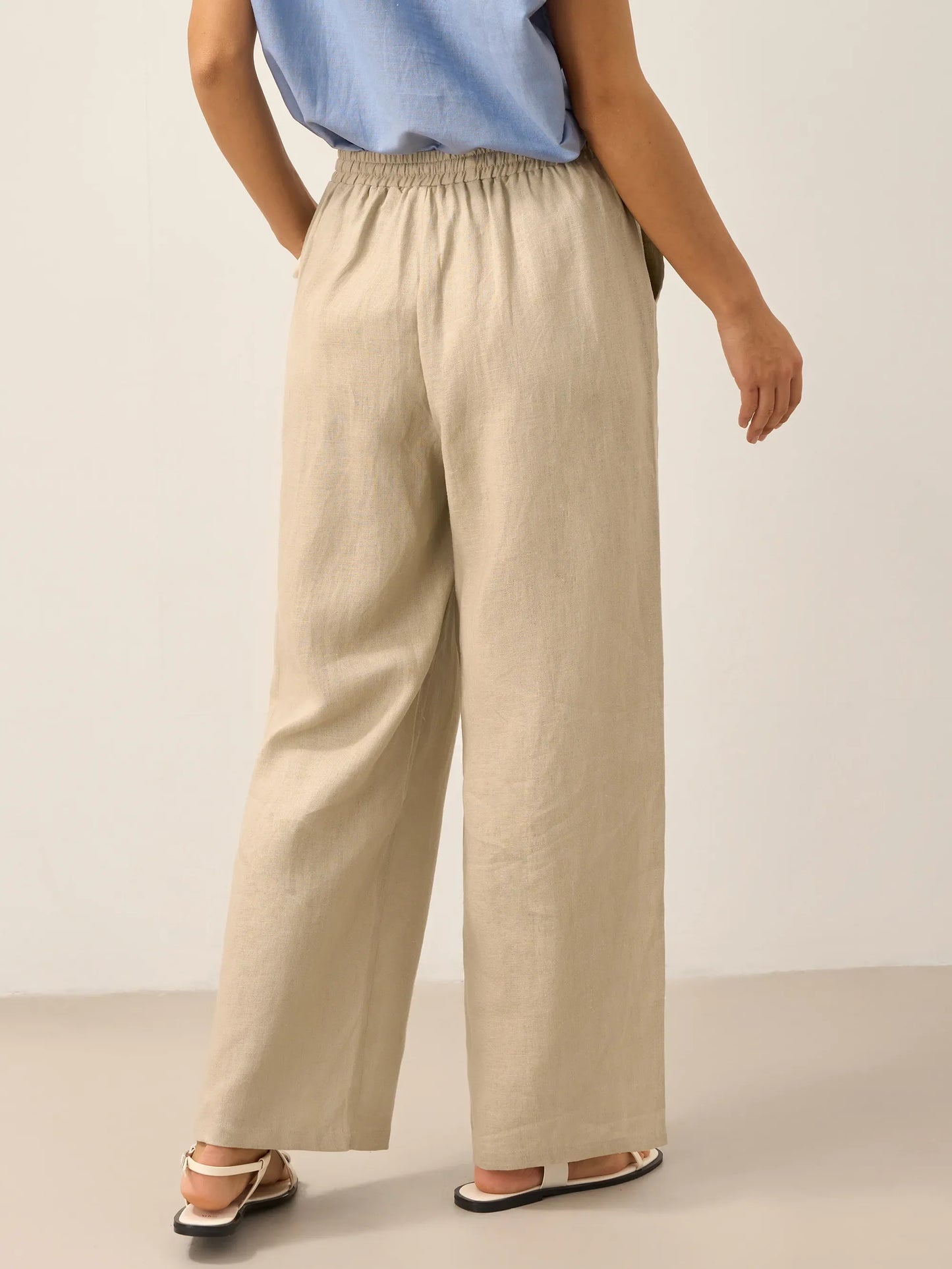 Marielle | Women’s Linen Classic Straight-Leg Trousers