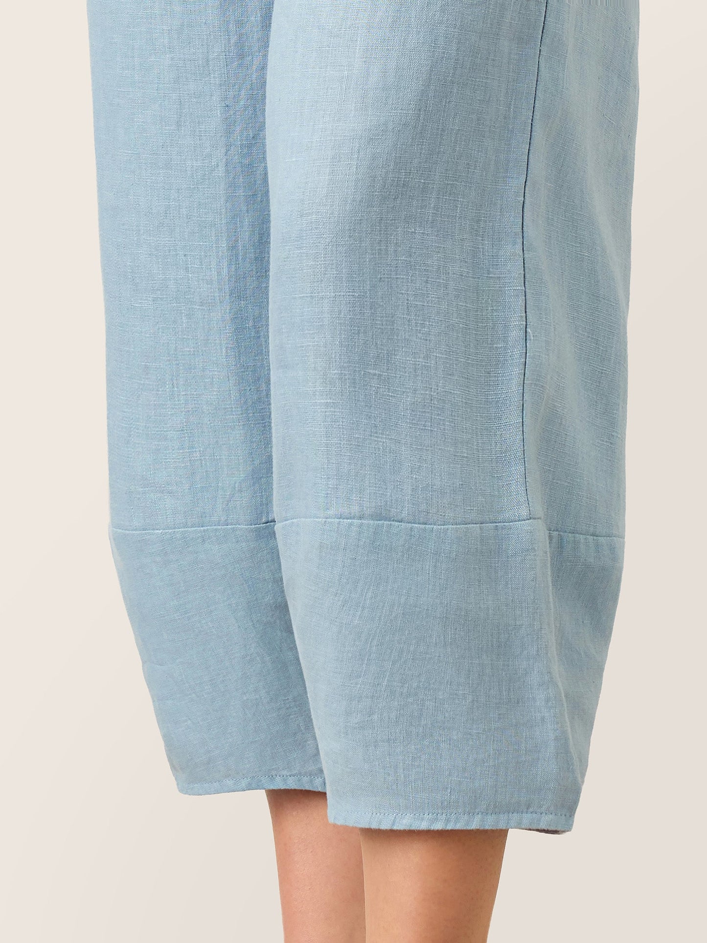 Quinn | Women’s Linen Tapered Cropped Pull-On Pants