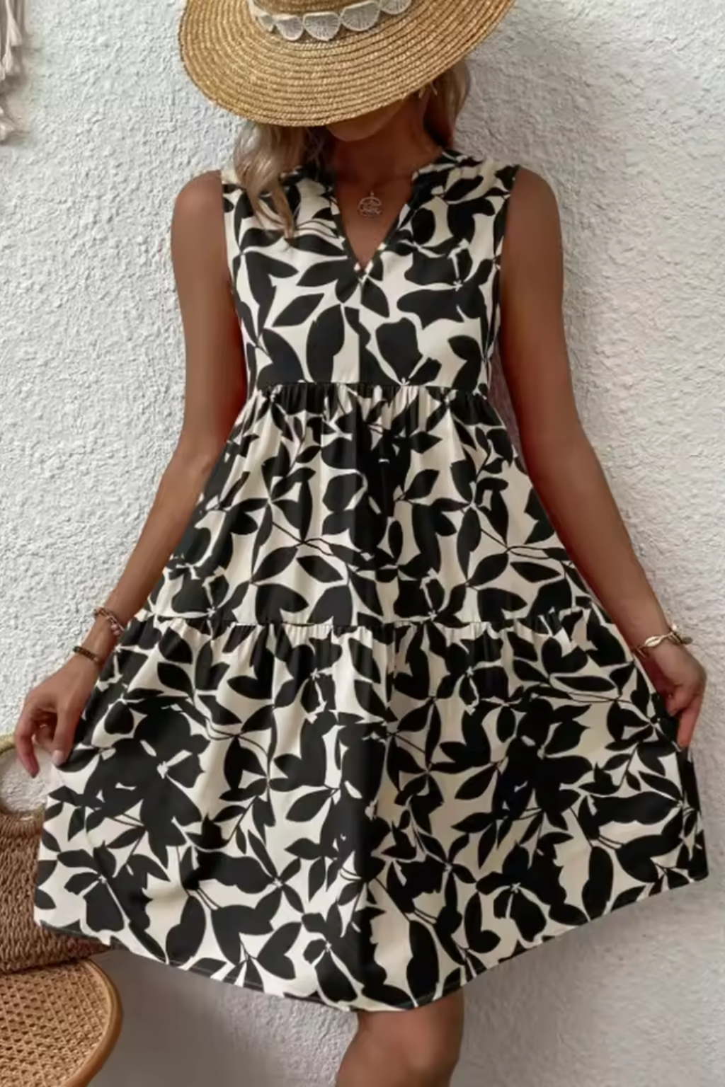 Liora | Women’s Sleeveless Boho Midi Dress