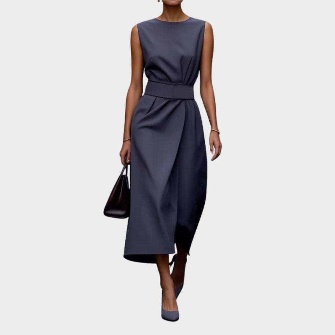 Marina | Women’s Round Neck Midi Dress