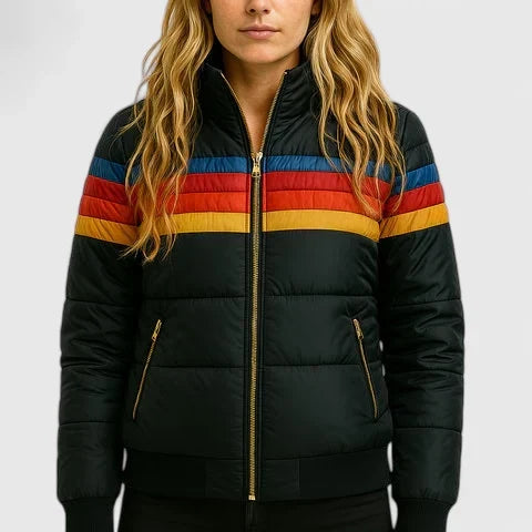 Marcelline | Women’s Striped Hooded Jacket