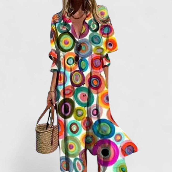 Hazel | Women’s Boho Midi Dress