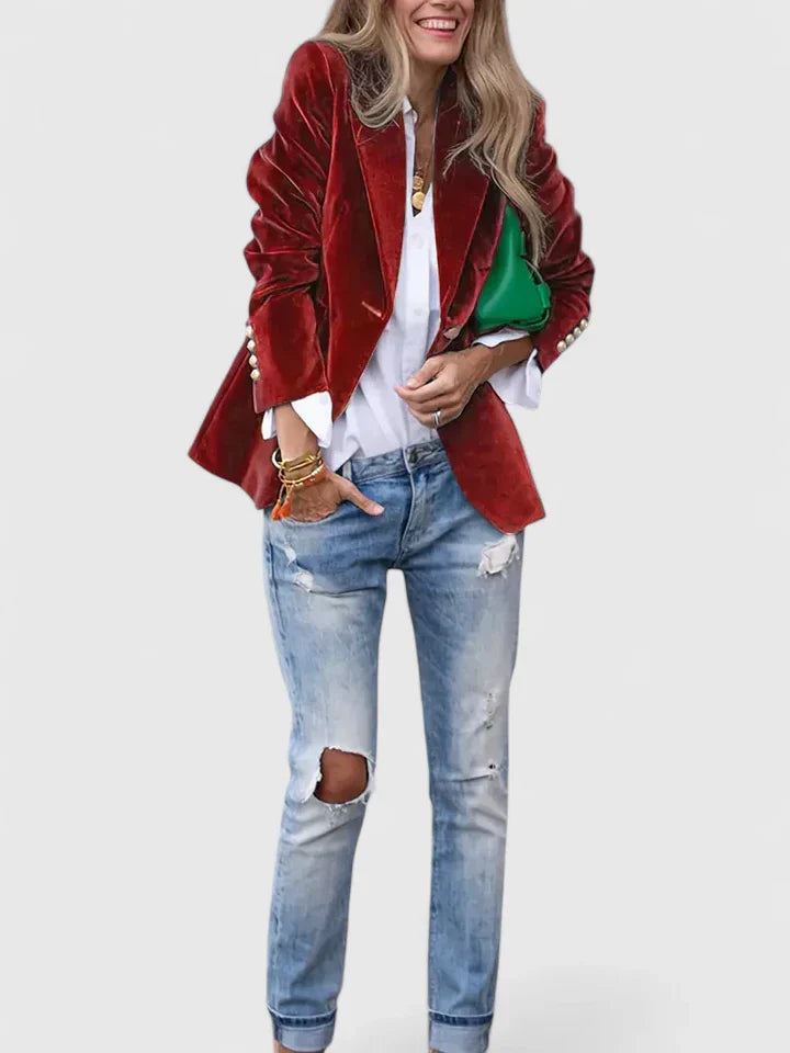 Araminta | Women’s Elegant Tailored Button Blazer