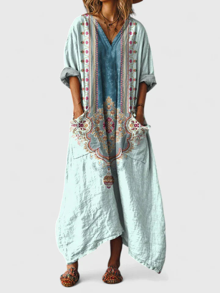 Romy | Women’s Elegant Printed Maxi Dress