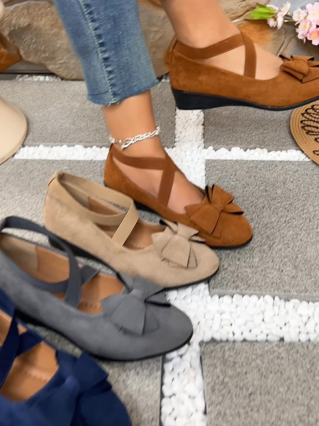 Isolde | Women’s Sophisticated Bow Detail Wedge Loafers