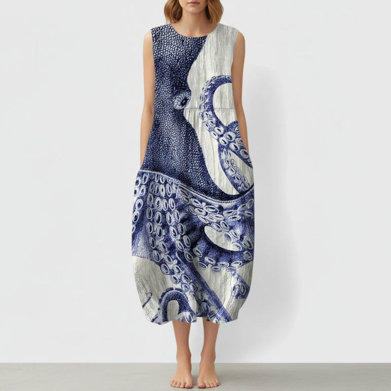 Savannah | Women’s Casual Octopus Print Beach Dress