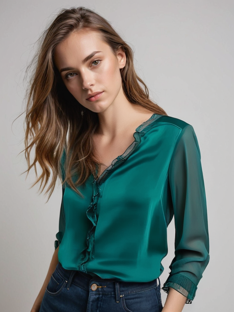 Annalise | Women’s Elegant Long Sleeve Ruffle Blouse