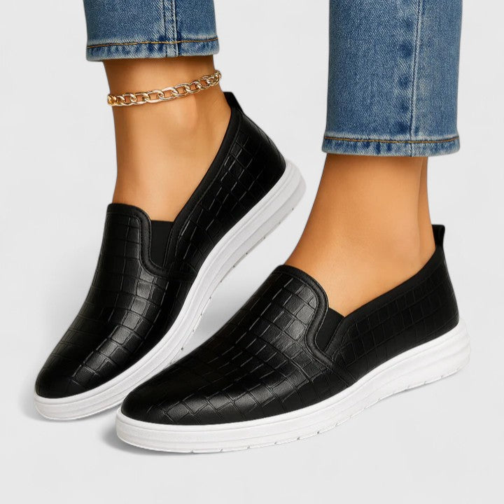 Velora | Women’s Textured Slip On Loafers