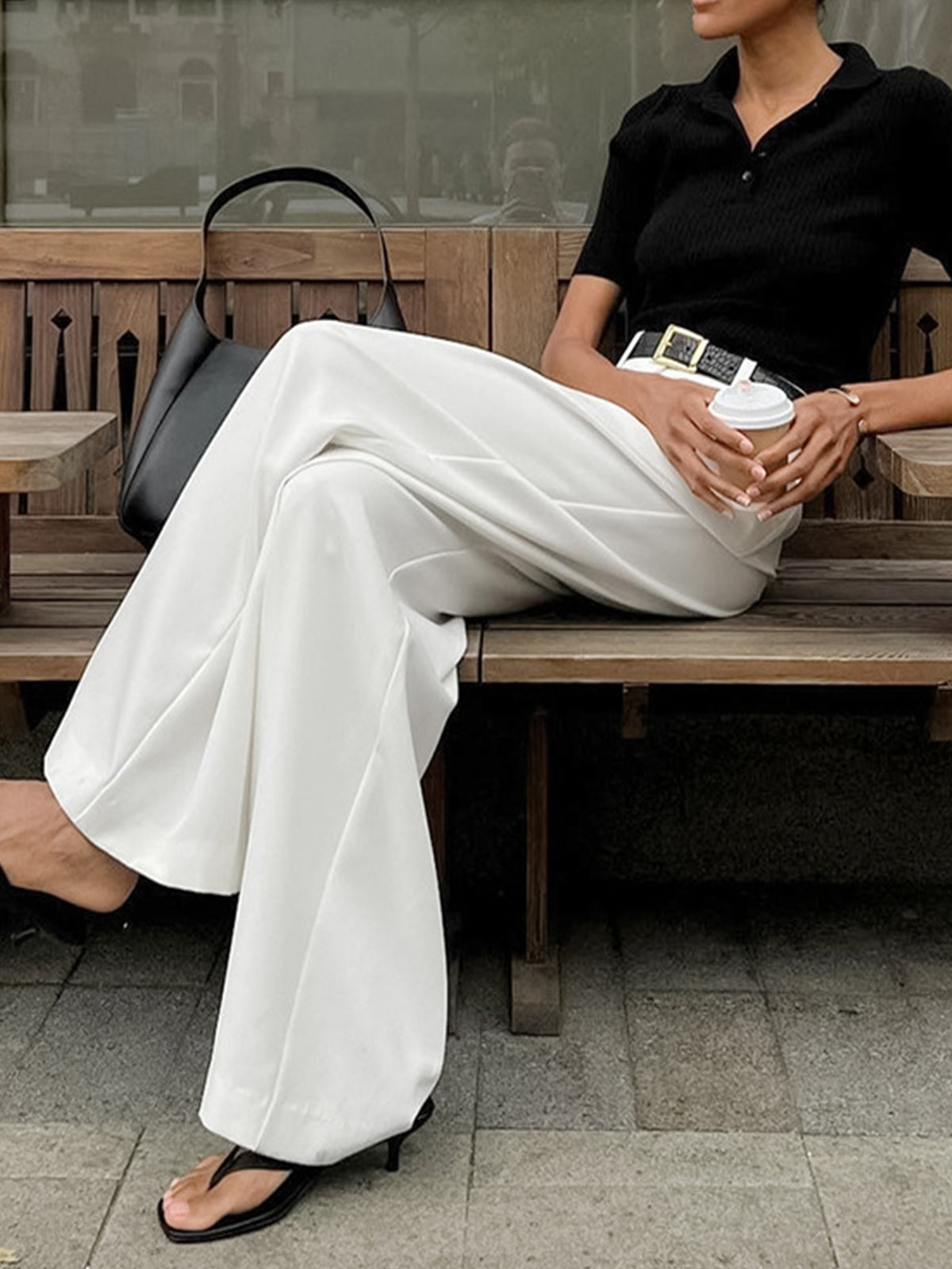Sabine | Women’s Pleated Front Wide Leg Trousers