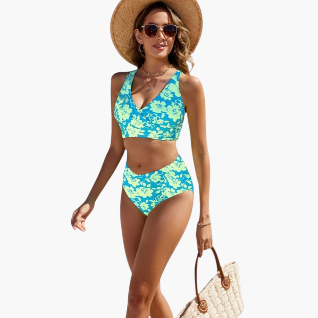 Bellamy | Women’s Crossed Top Two-Piece Swimsuit with Adjustable Bottom