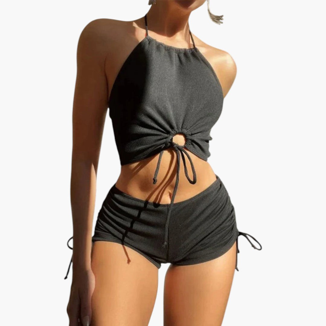 Soraya | Women’s Two-Piece Swimsuit Set with Halter Neck Top