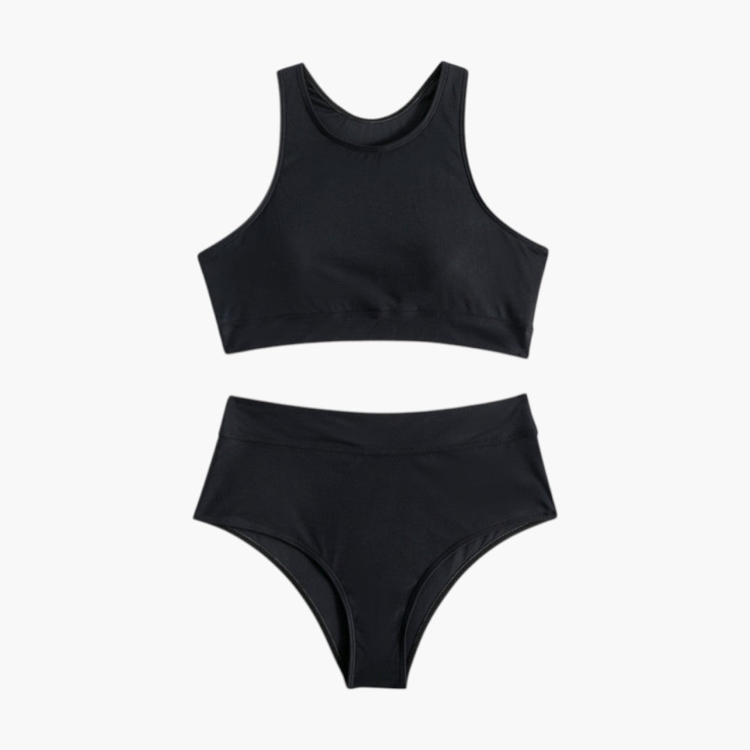 Solara | Women’s Sporty Two-Piece Swimsuit Set with Bandeau Top