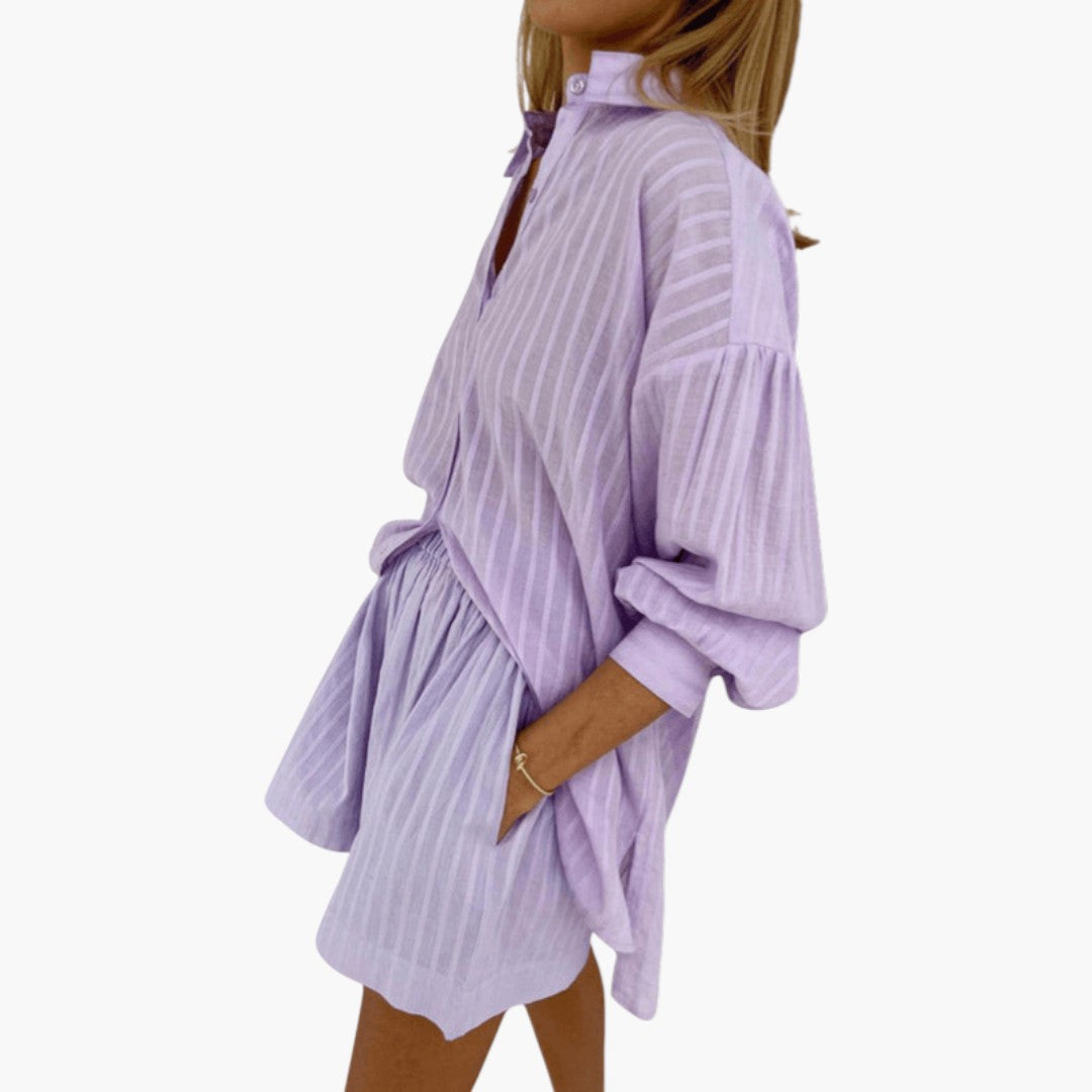 Bexley | Women’s Two-Piece Summer Set with Buttoned Shirt