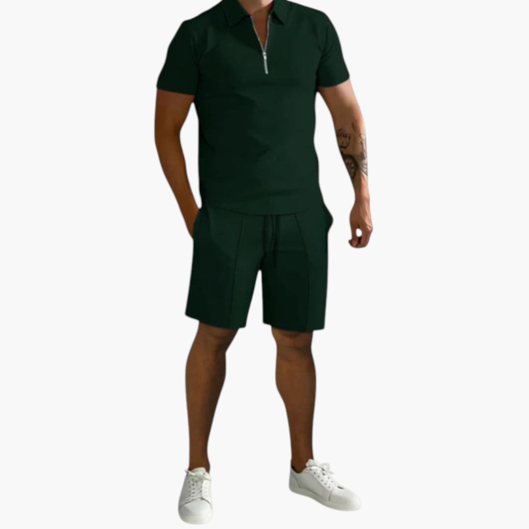Callahan | Men’s Two-Piece Summer Set with Half-Zip Shirt