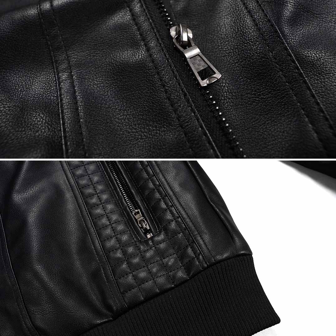 Ashton | Men’s Leather Hooded Moto Jacket