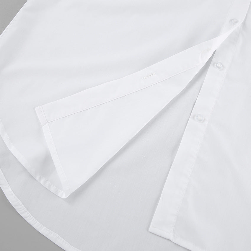 Lanaya | Women’s Oversized Fit Cotton Blend Button-Up Shirt
