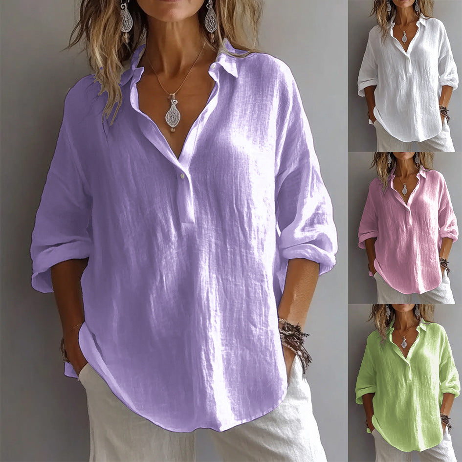 Lean | Women’s Linen Button Up Blouse