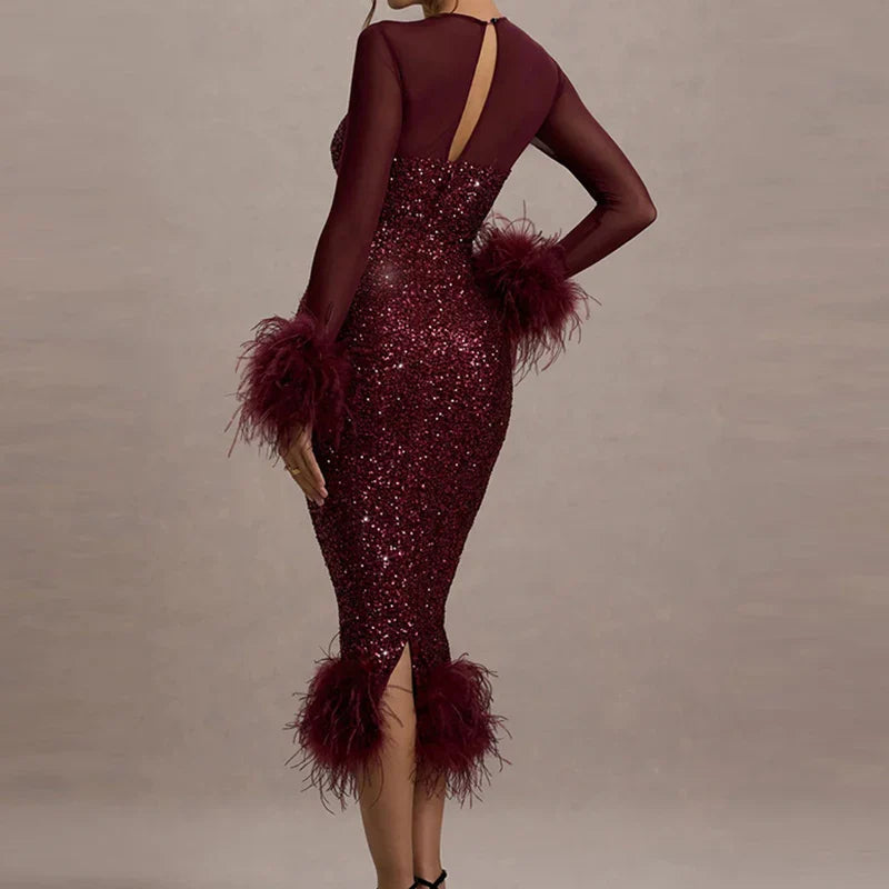 Marina | Women’s Elegant Celeste Midi Dress