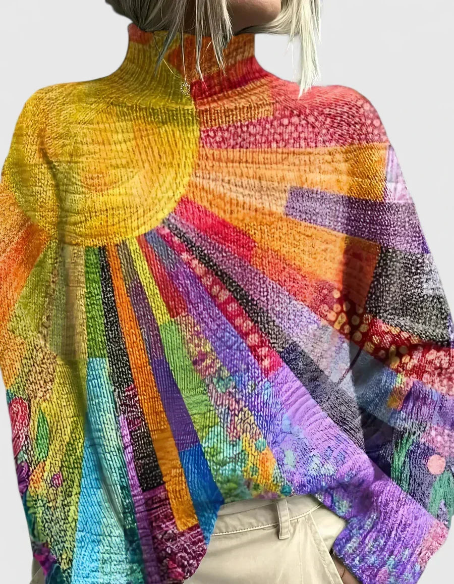 Zariah | Women’s Colorful Abstract Sweater