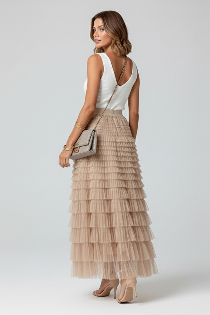 Briar | Women’s Layered Tulle Midi Skirt