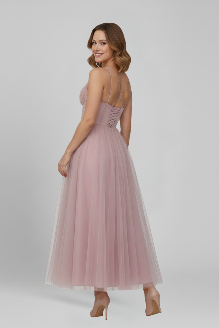 Cambria | Women’s Strapless Tulle Midi Dress