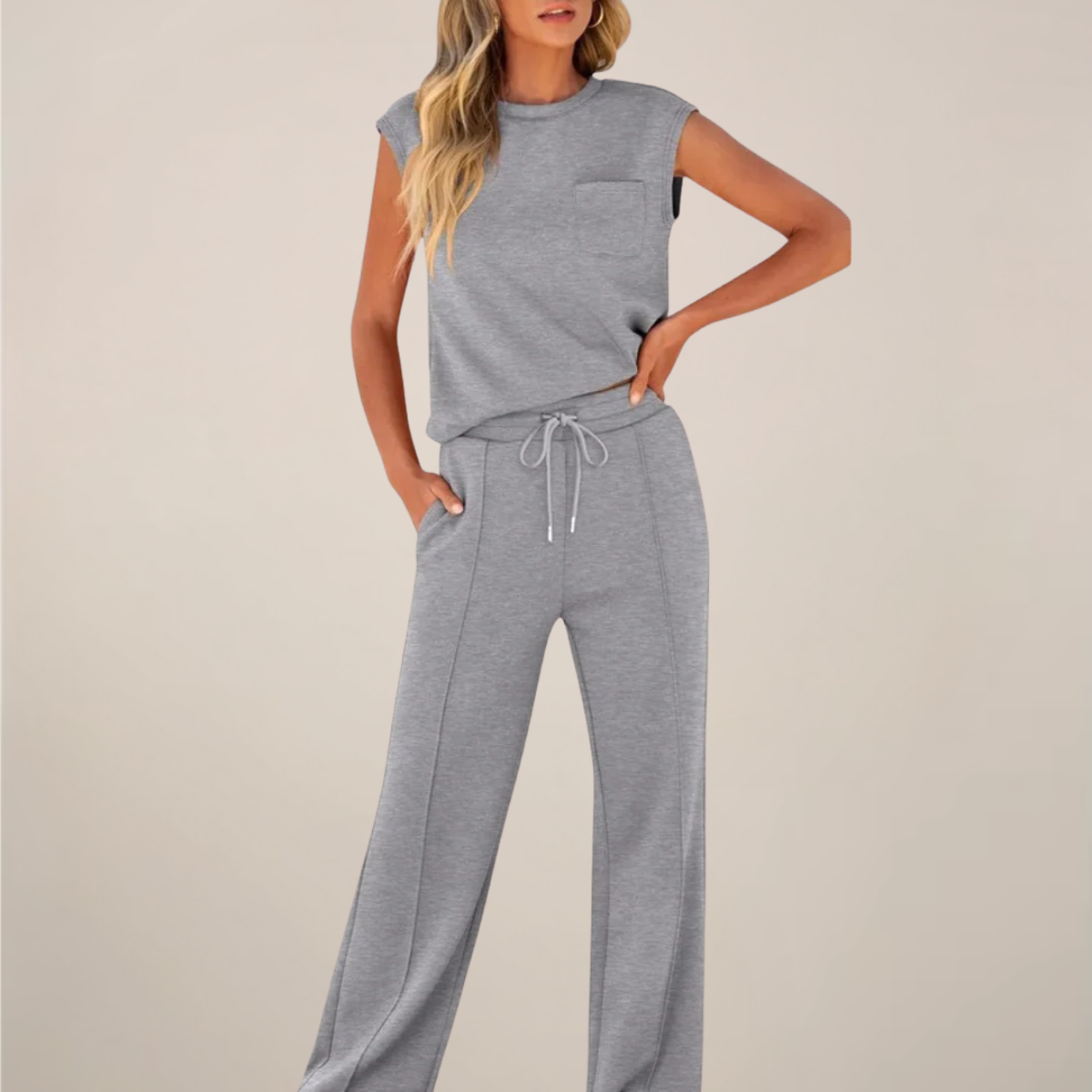 Tatum | Women’s Spring Drawstring Relaxed Pants Set