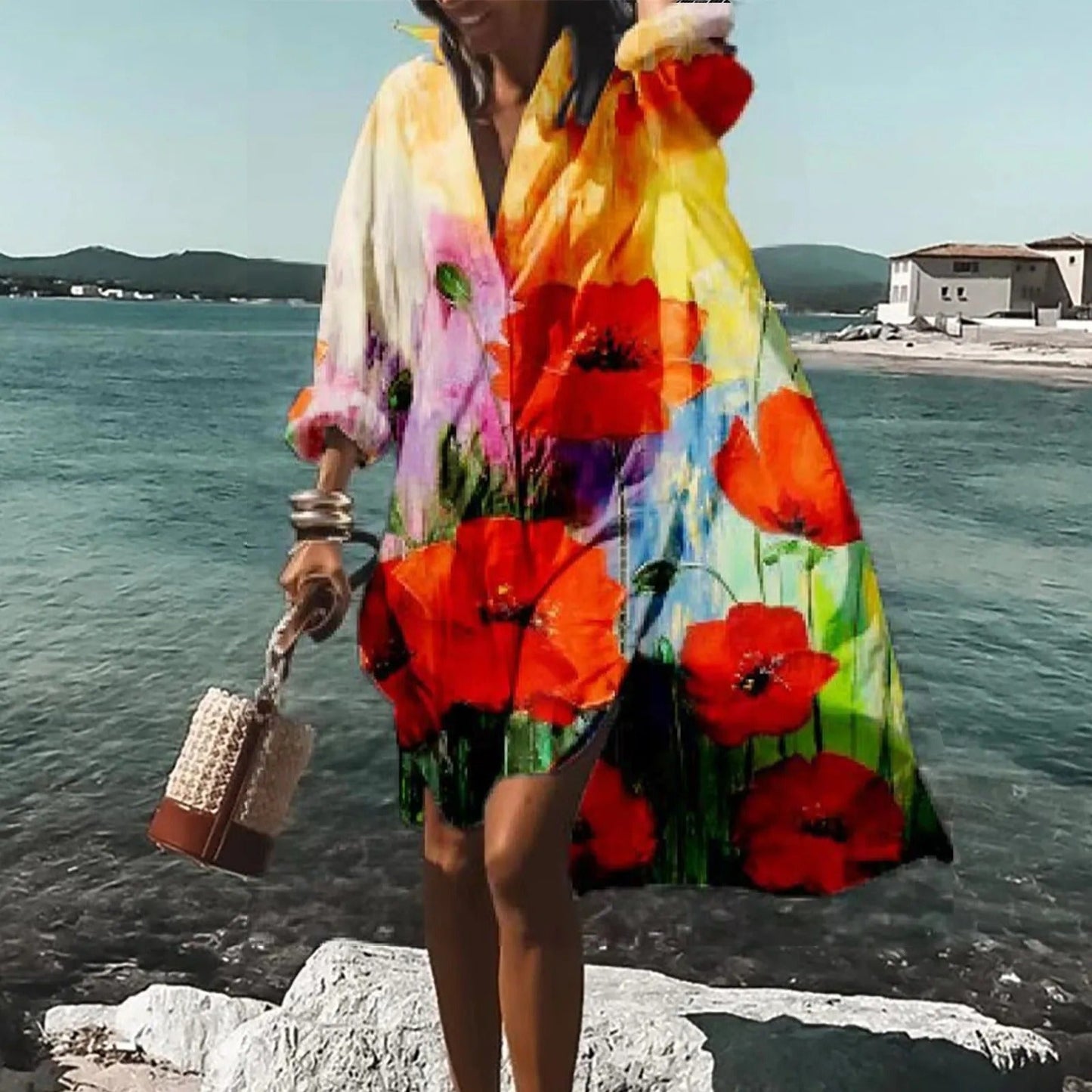 Cressida | Women’s Summer Casual Oversized Shirt Dress