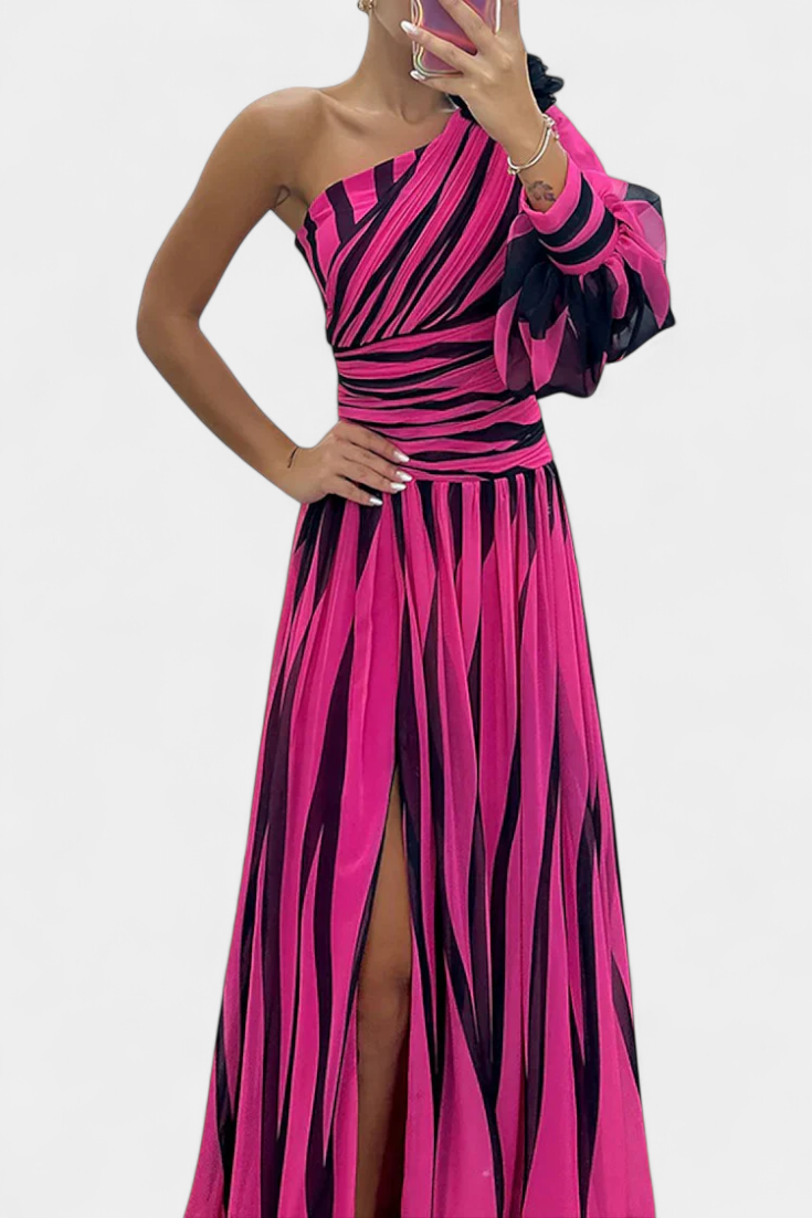Raelyn | Women’s Sophisticated One-Shoulder Slit Maxi Dress