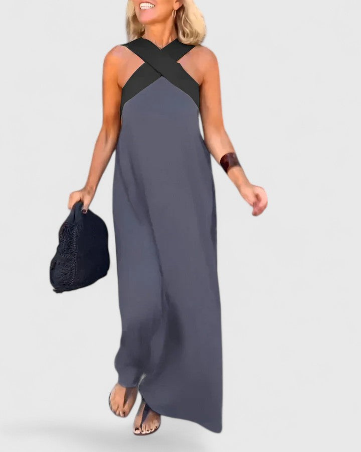 Sienna | Women’s Elegant Crossback Maxi Dress
