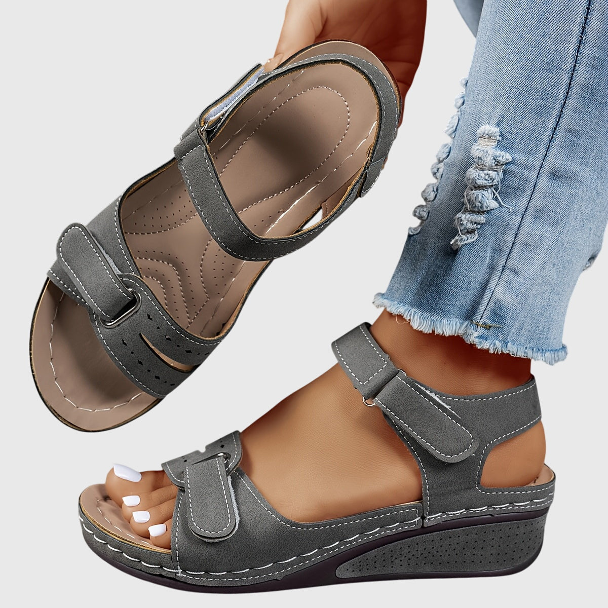 Bexley | Women’s Orthopedic Adjustable Wedge Sandals