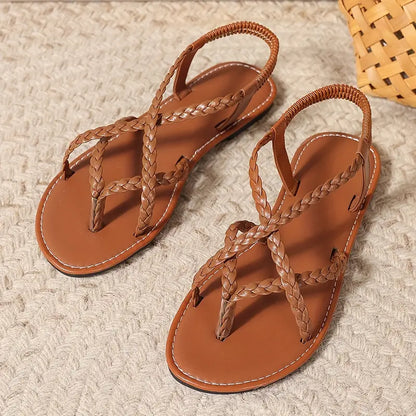 Kaia | Women’s Spring Braided Flat Sandals