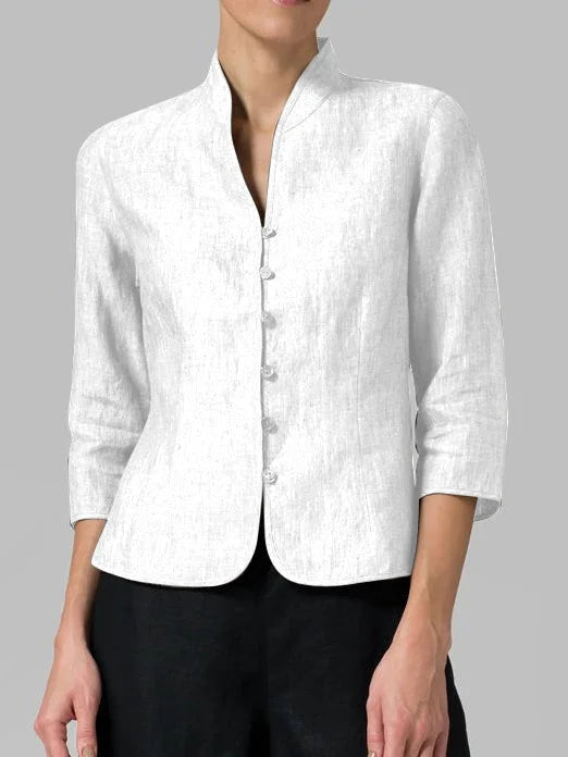 Tina | Women’s Collar Button Sleeve Blouse
