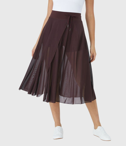 Cleo | Women’s Elegant Flowing Chiffon Midi Skirt