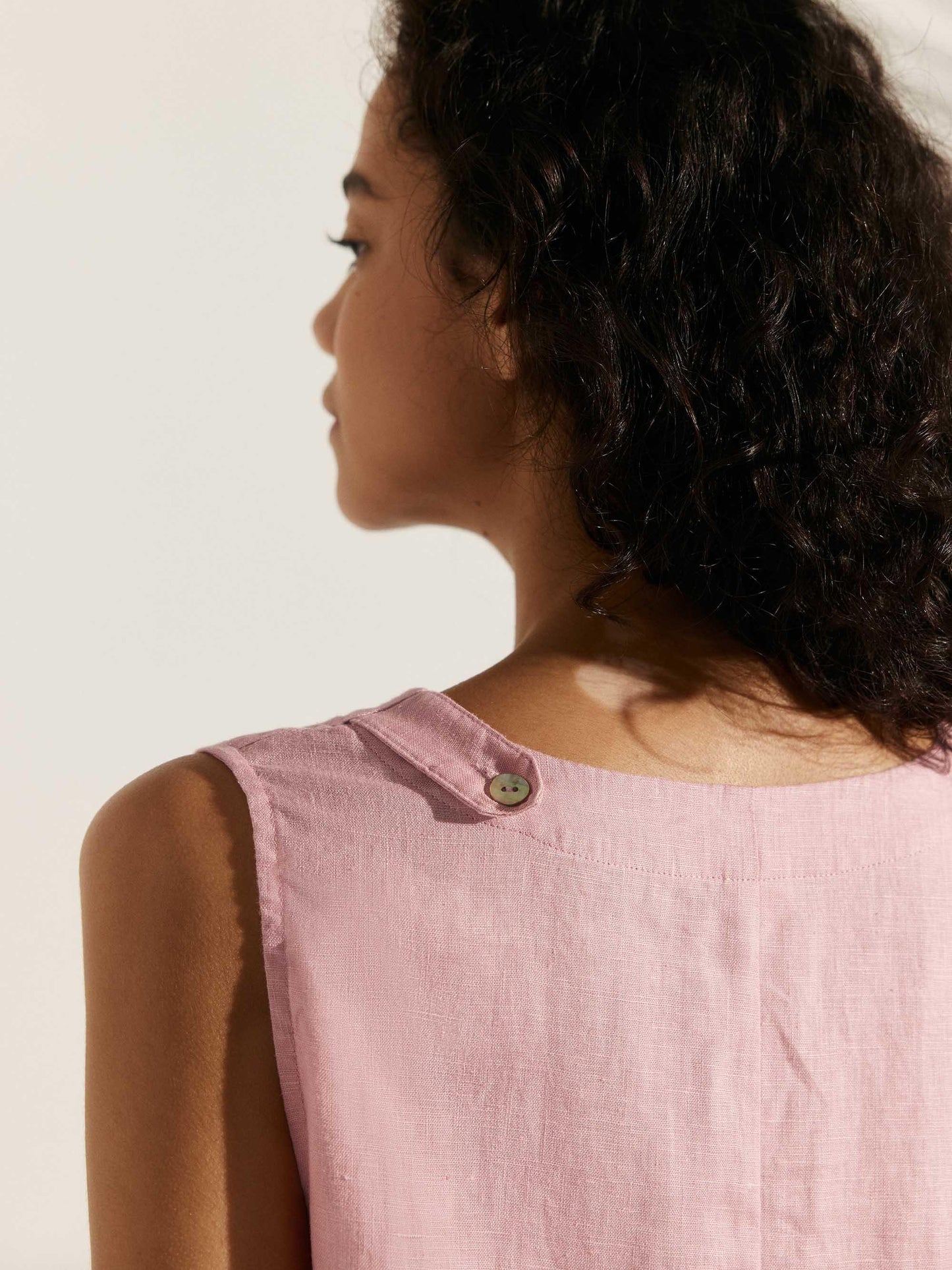 Julia | Women’s Linen Sleeveless Easy Shift Dress