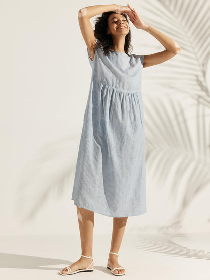 Harlow | Women’s Washed Linen Cap Sleeve Maxi Dress