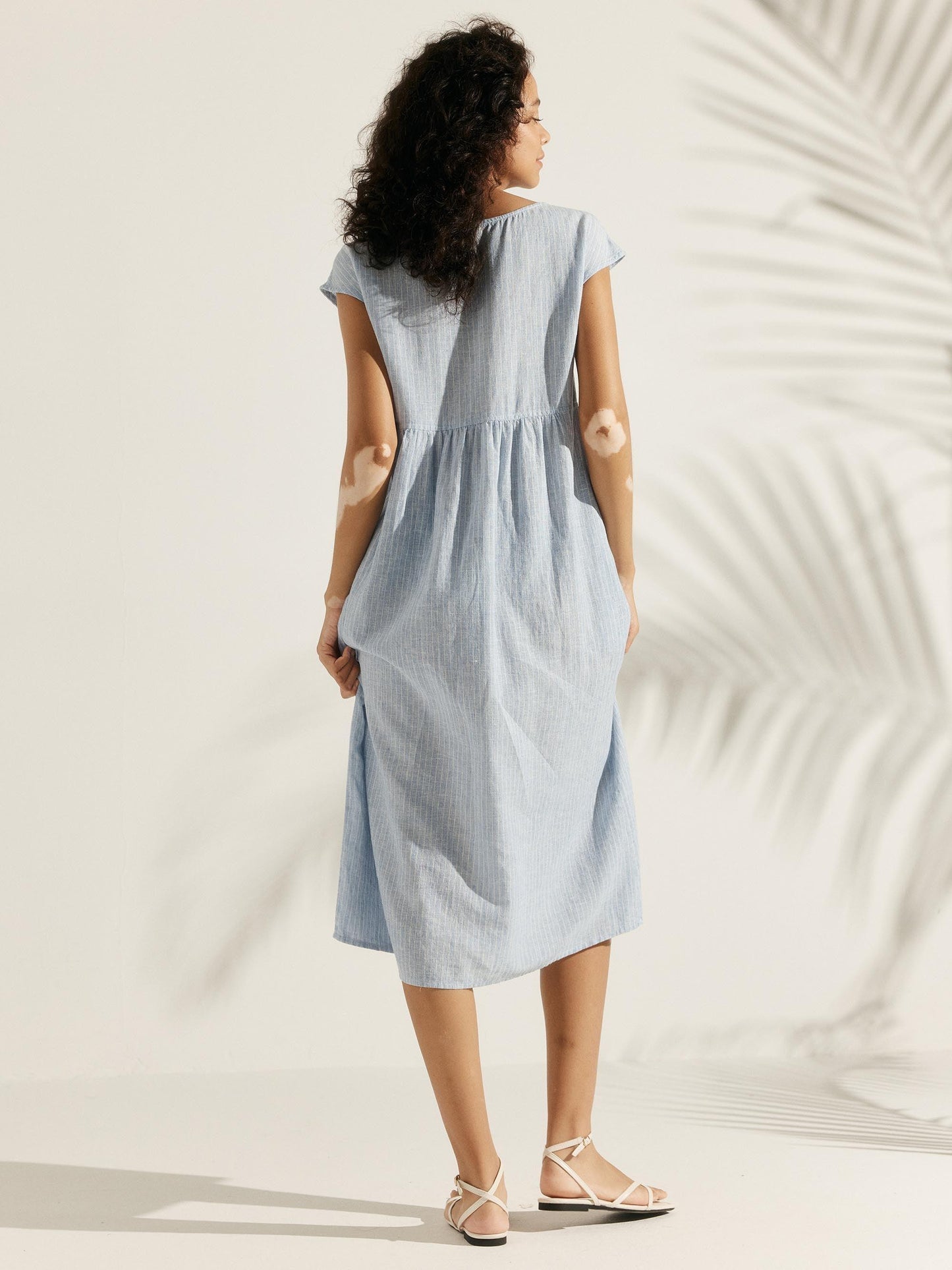 Harlow | Women’s Washed Linen Cap Sleeve Maxi Dress