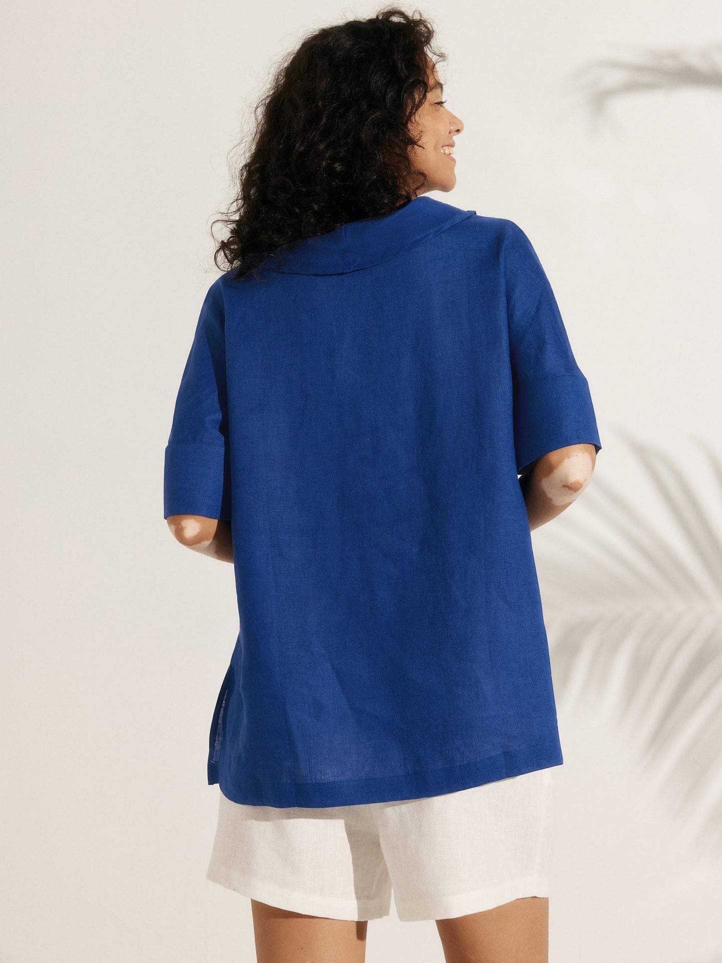 Blake | Women’s Linen V-Neck Short Sleeve Shirt