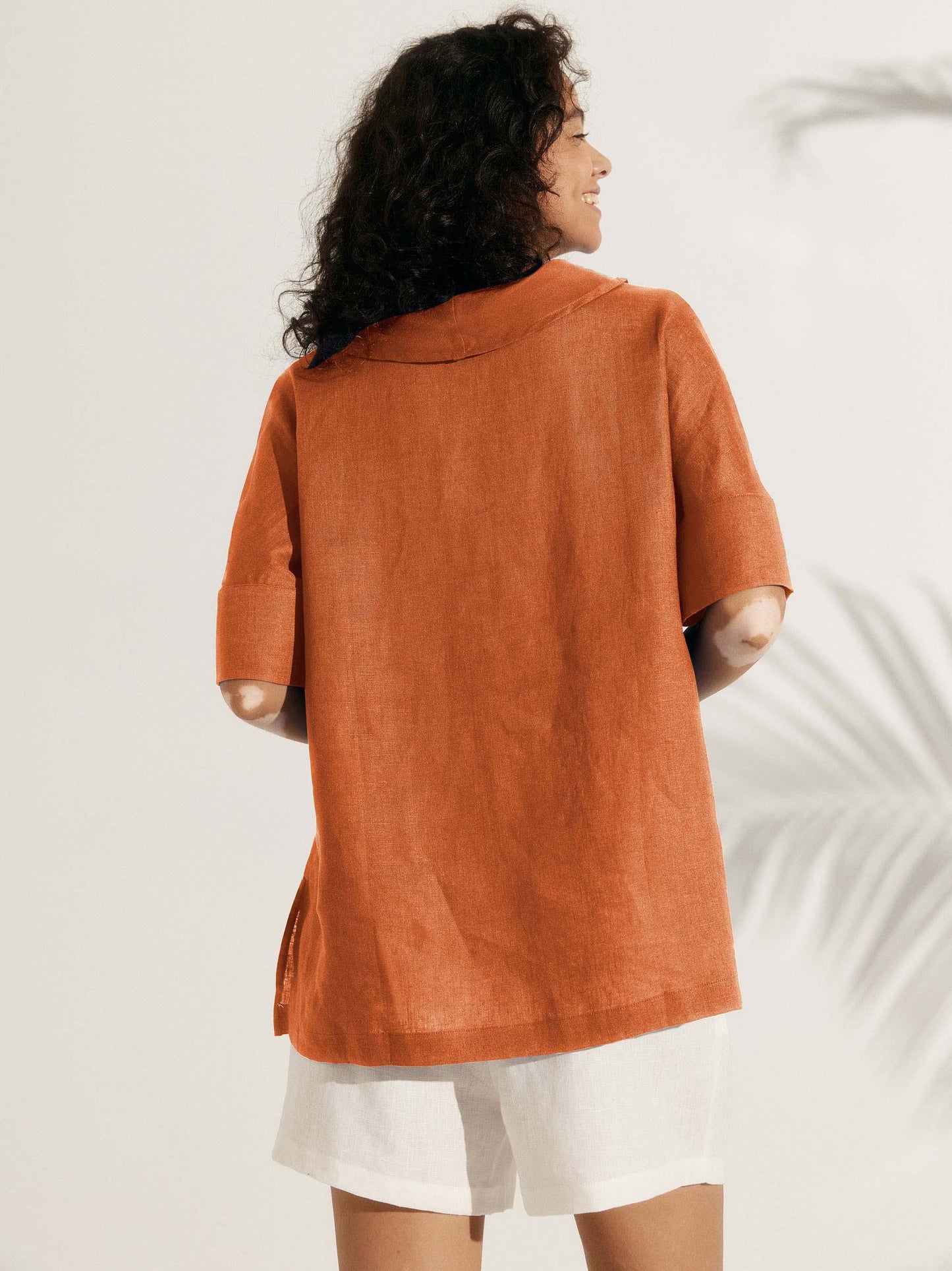 Blake | Women’s Linen V-Neck Short Sleeve Shirt