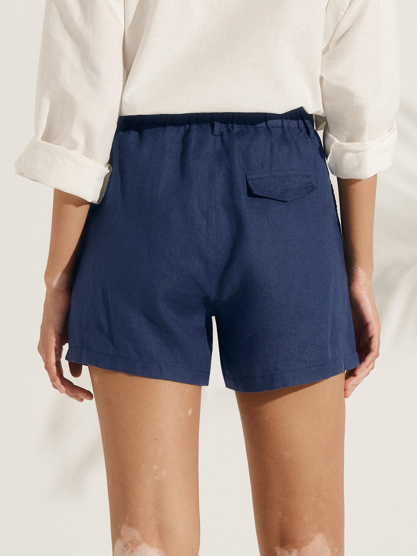 Callista | Women’s Linen Pleated Tailored Shorts