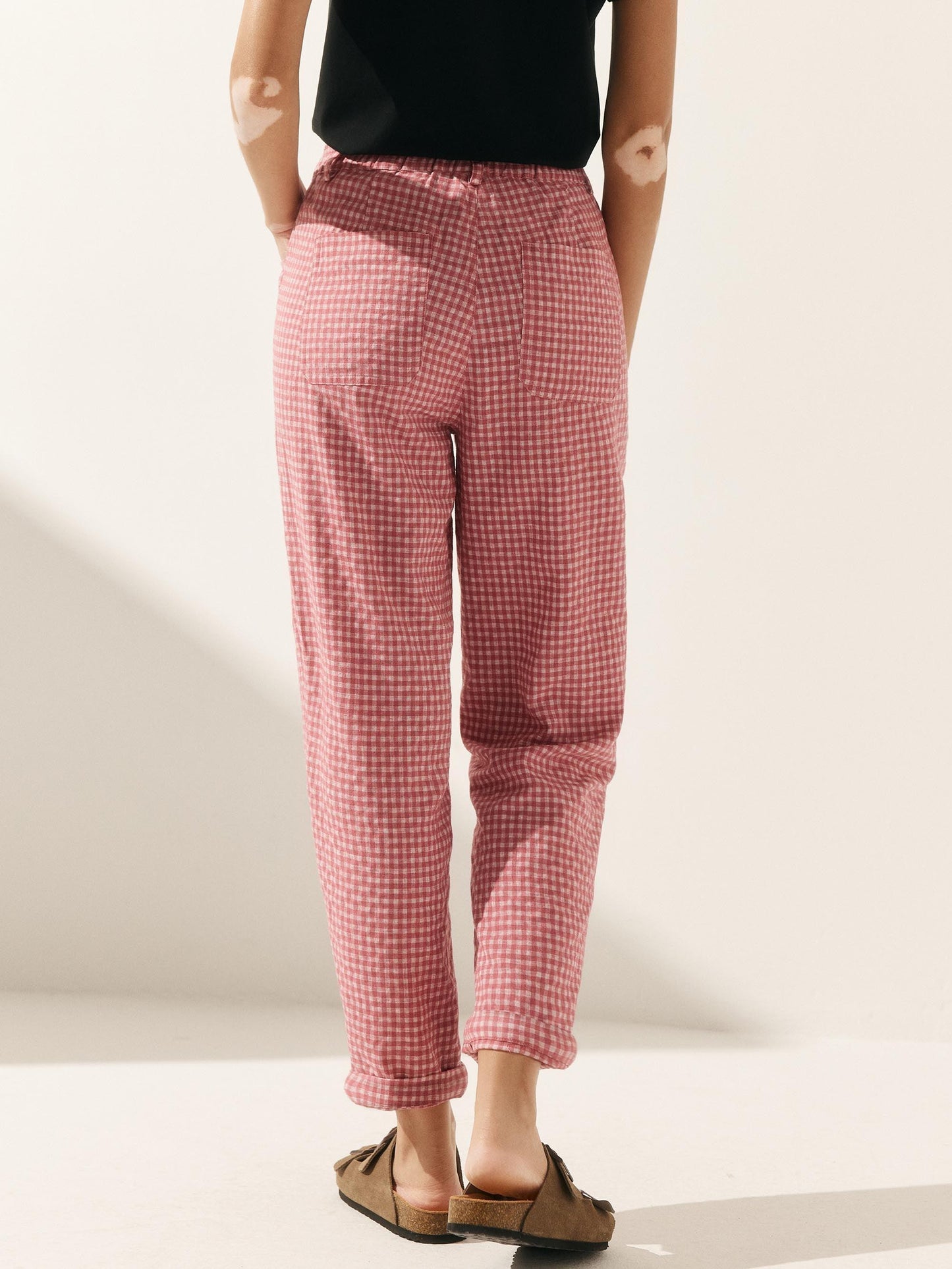 Blair | Women’s Linen Button-Fly High-Waist Trousers