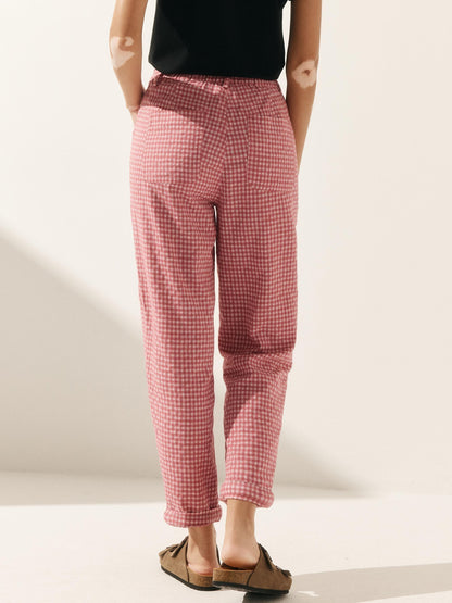 Blair | Women’s Linen Button-Fly High-Waist Trousers