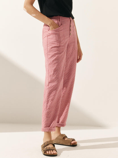 Blair | Women’s Linen Button-Fly High-Waist Trousers