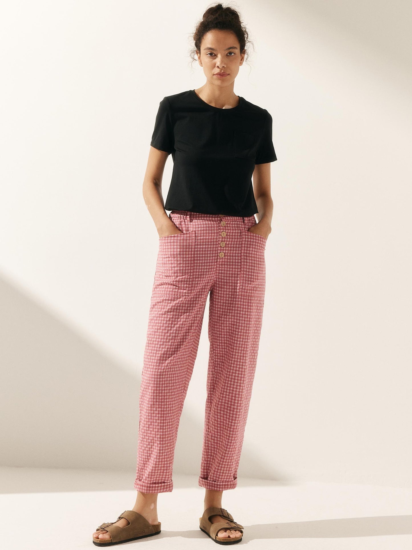 Blair | Women’s Linen Button-Fly High-Waist Trousers