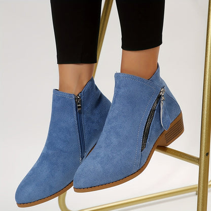 Delilah | Women’s Chic Pointed Ankle Boots with Zipper Closure