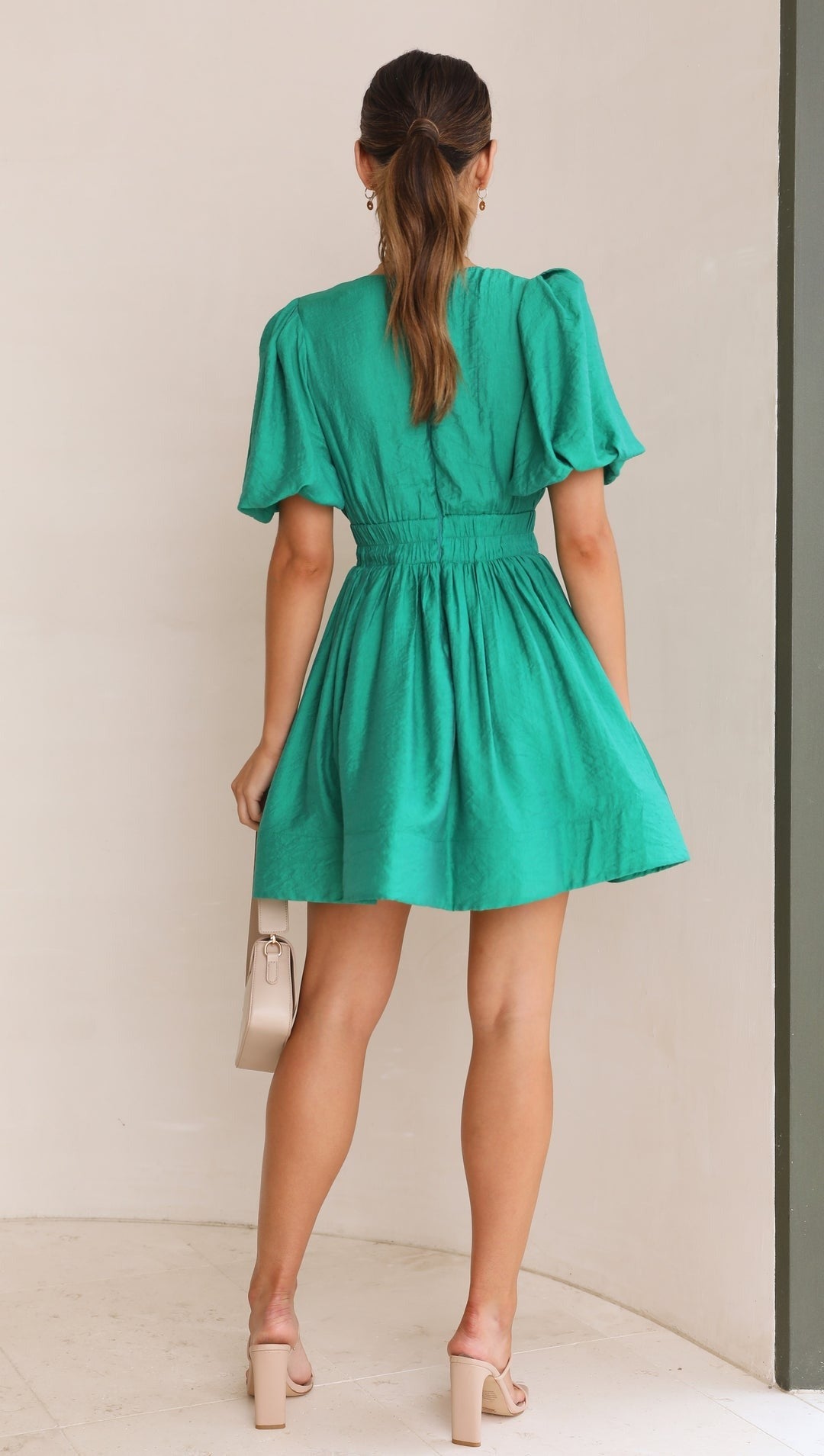 Gemma | Women’s Sophisticated Spring Puff Sleeve Mini Dress