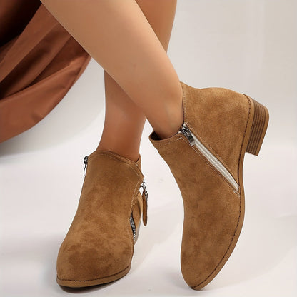Delilah | Women’s Chic Pointed Ankle Boots with Zipper Closure