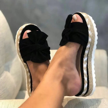 Kensington | Women’s Spring Bow Platform Slide Sandals