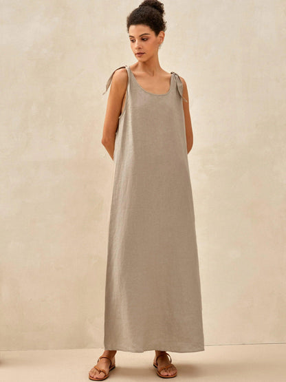 Whitney | Women’s Linen Camisole Maxi Dress