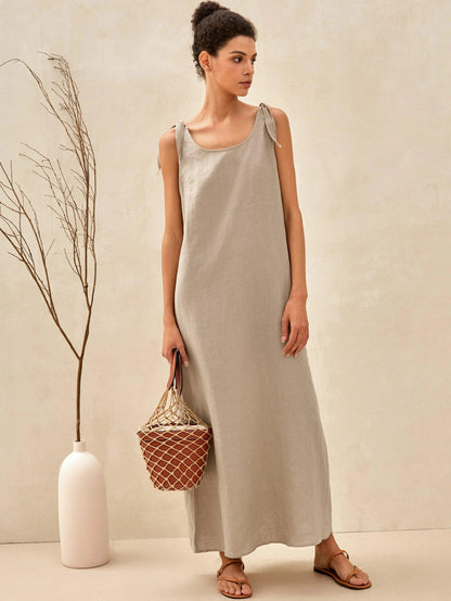 Whitney | Women’s Linen Camisole Maxi Dress