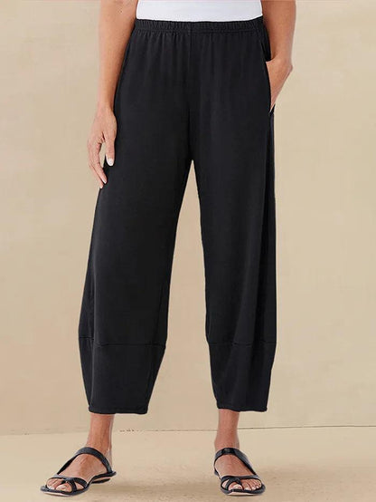 Fallon | Women’s Linen Cropped Pull-On Trouser
